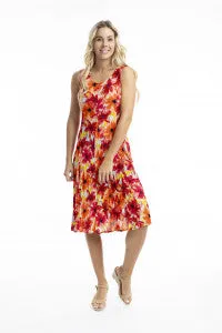 Orientique flattering Godet Dress