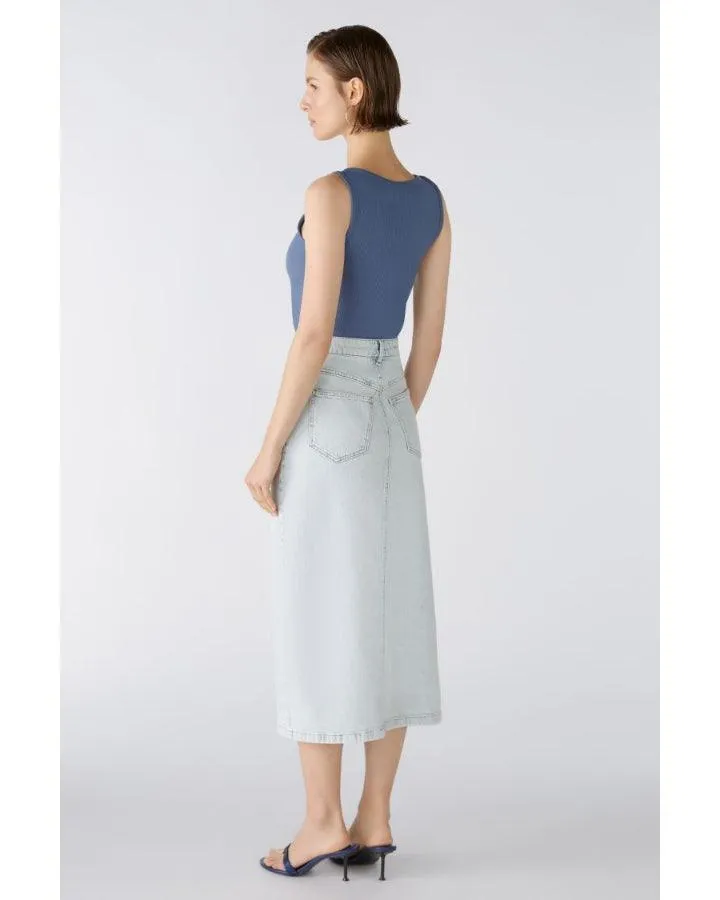 Oui Maxi Denim Skirt