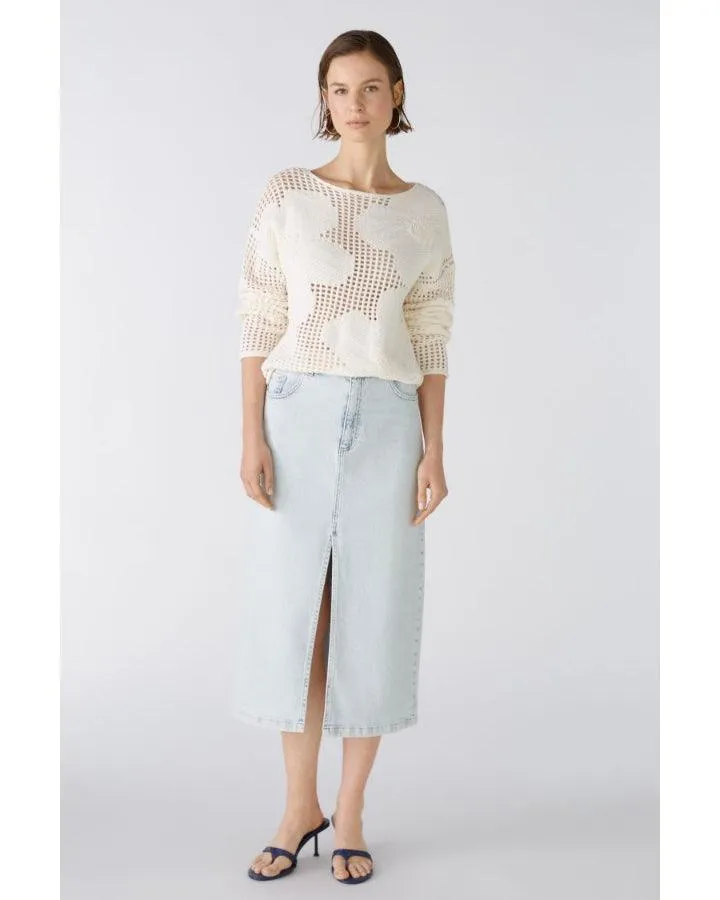 Oui Maxi Denim Skirt