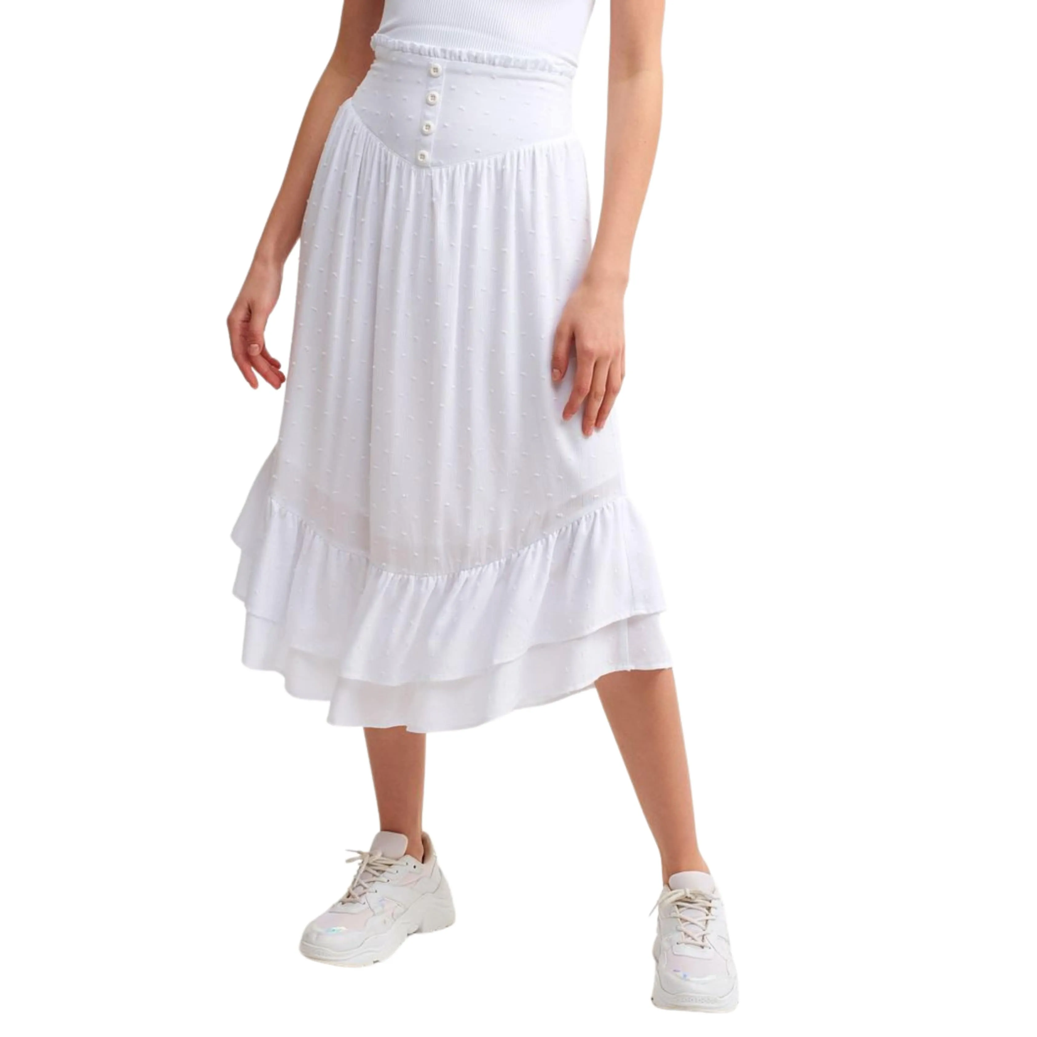 OXXO -  Midi Skirt With Slit Detail