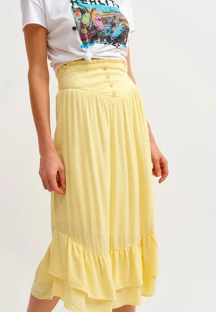 OXXO -  Midi Skirt With Slit Detail