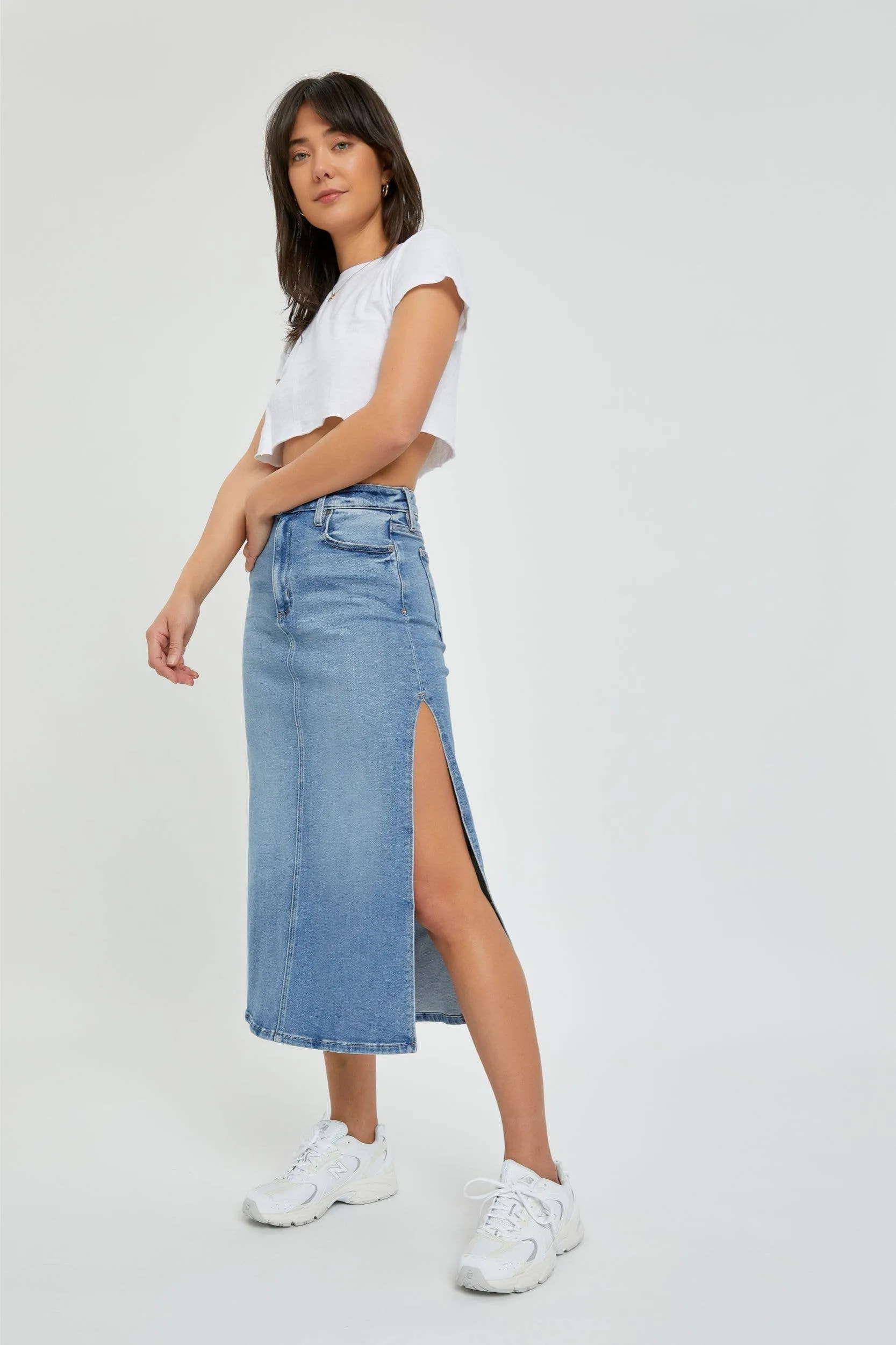 Peyton Midi Skirt With Side Slit
