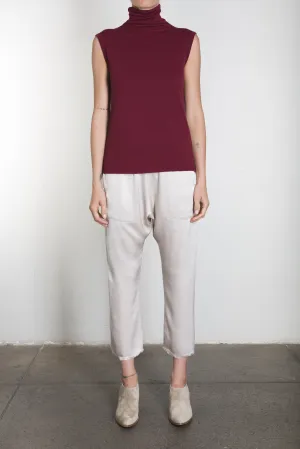 Plush Sleeveless Mock Turtleneck - Ruby *Final Sale*