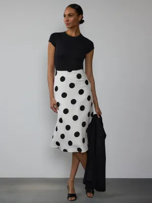 Polka Dot Midi Skirt