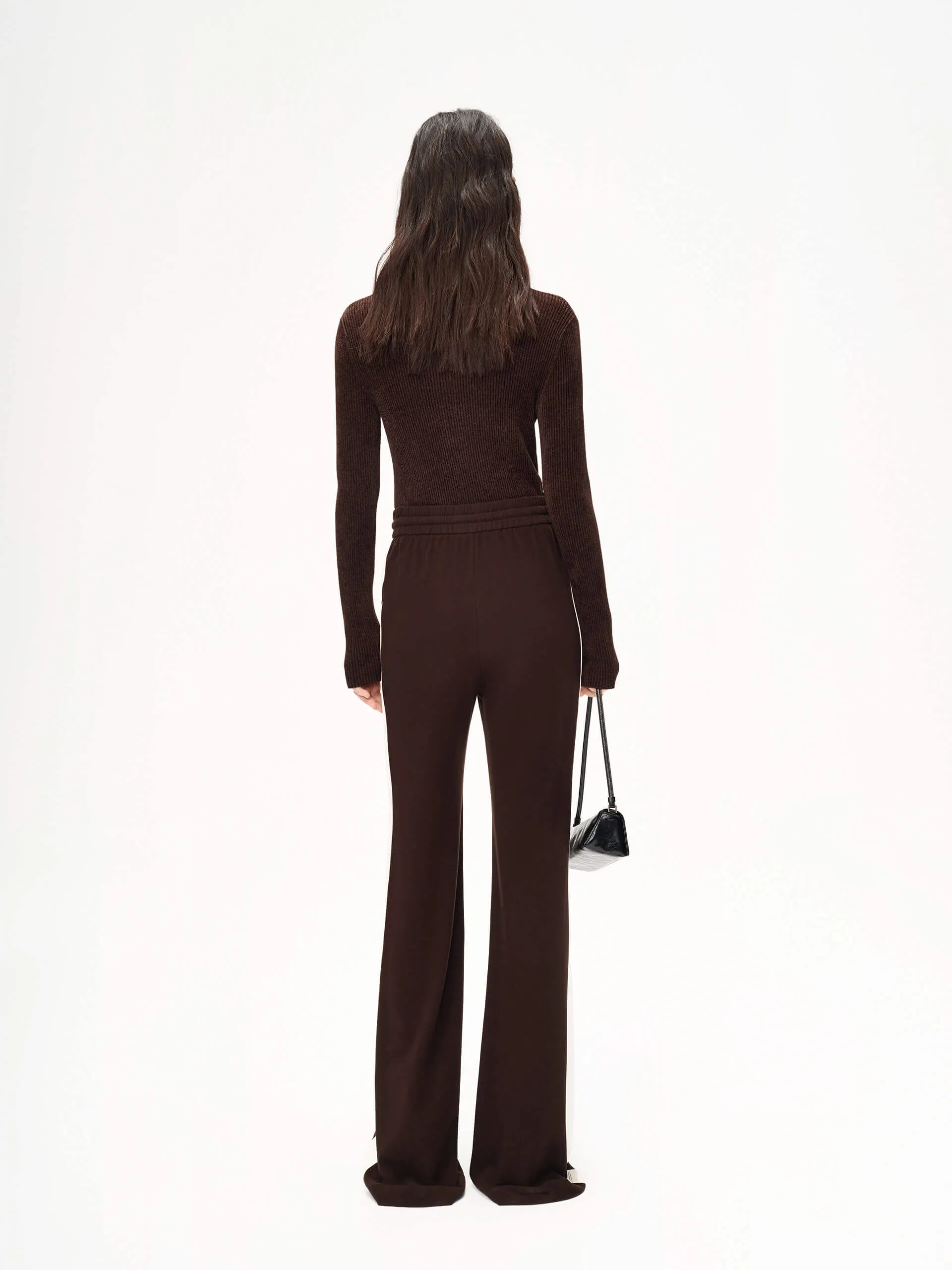 Ribbed Texture Turtleneck Top