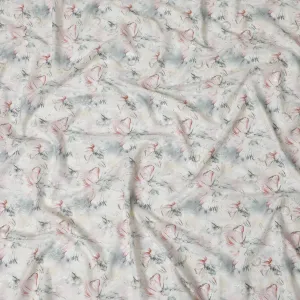 Romantic Dusty Rose Sequin Embroidered Synthetic Cotton Fabric - 110cm Wide-D18553