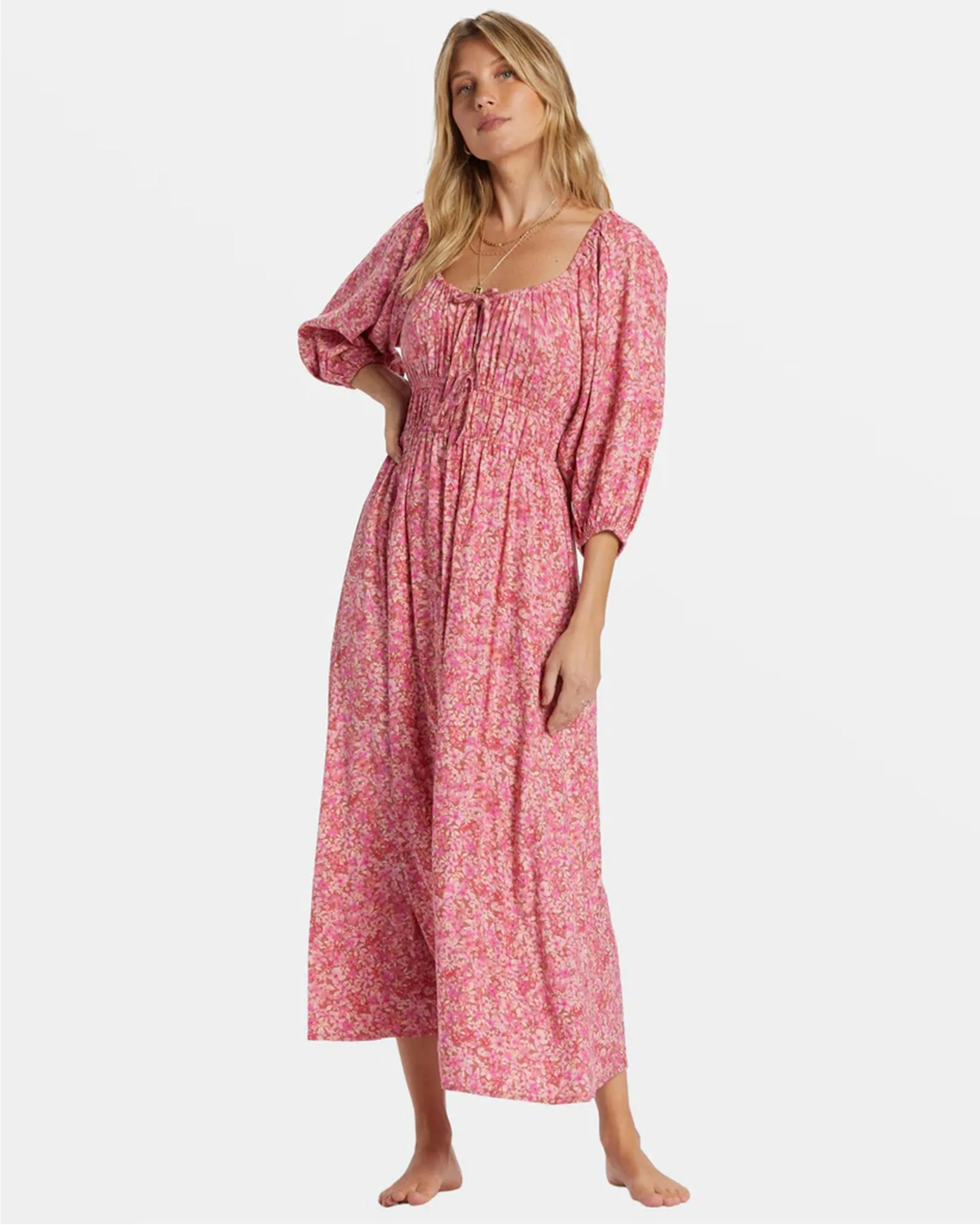 Rosey Skies Midi Dress
