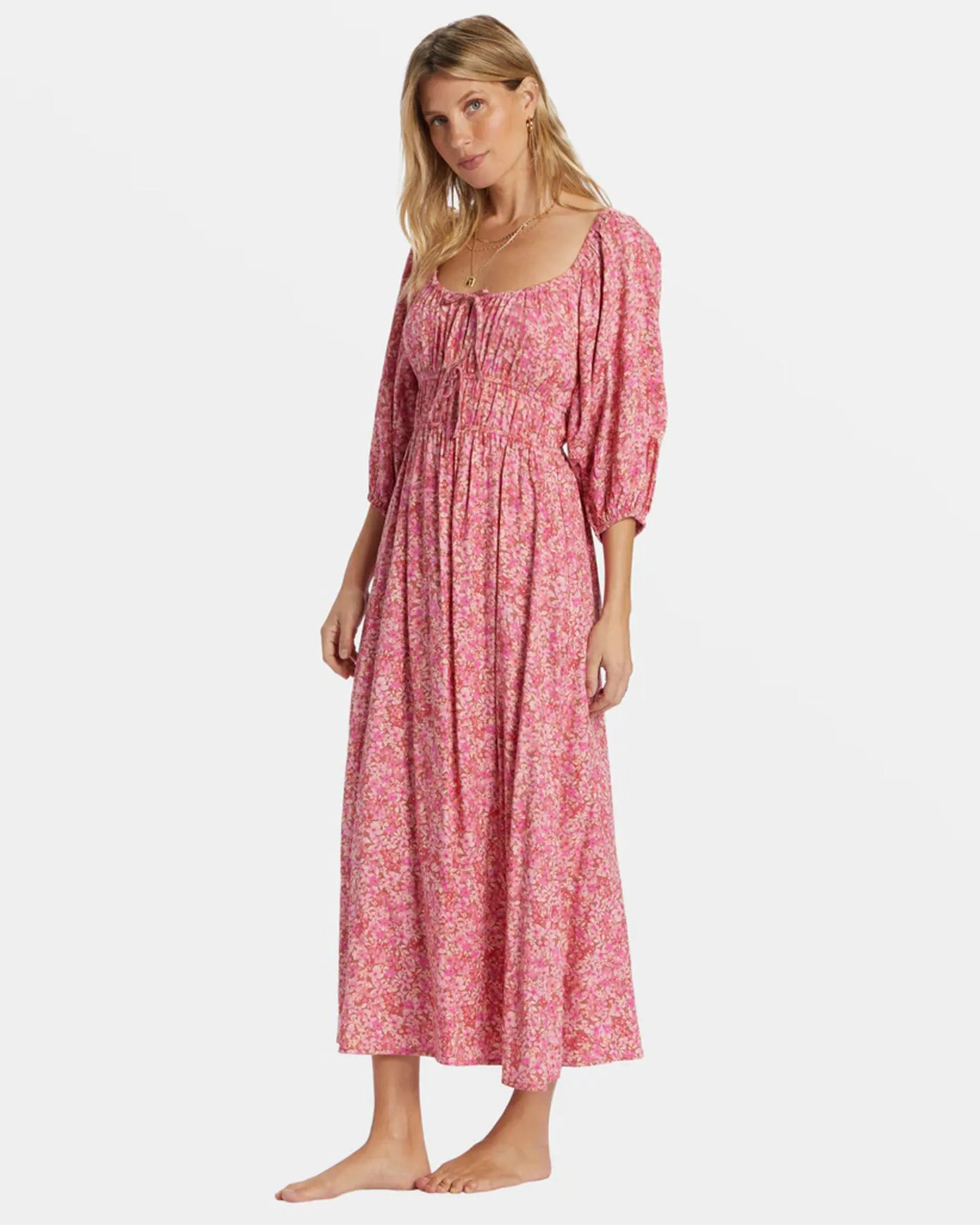 Rosey Skies Midi Dress