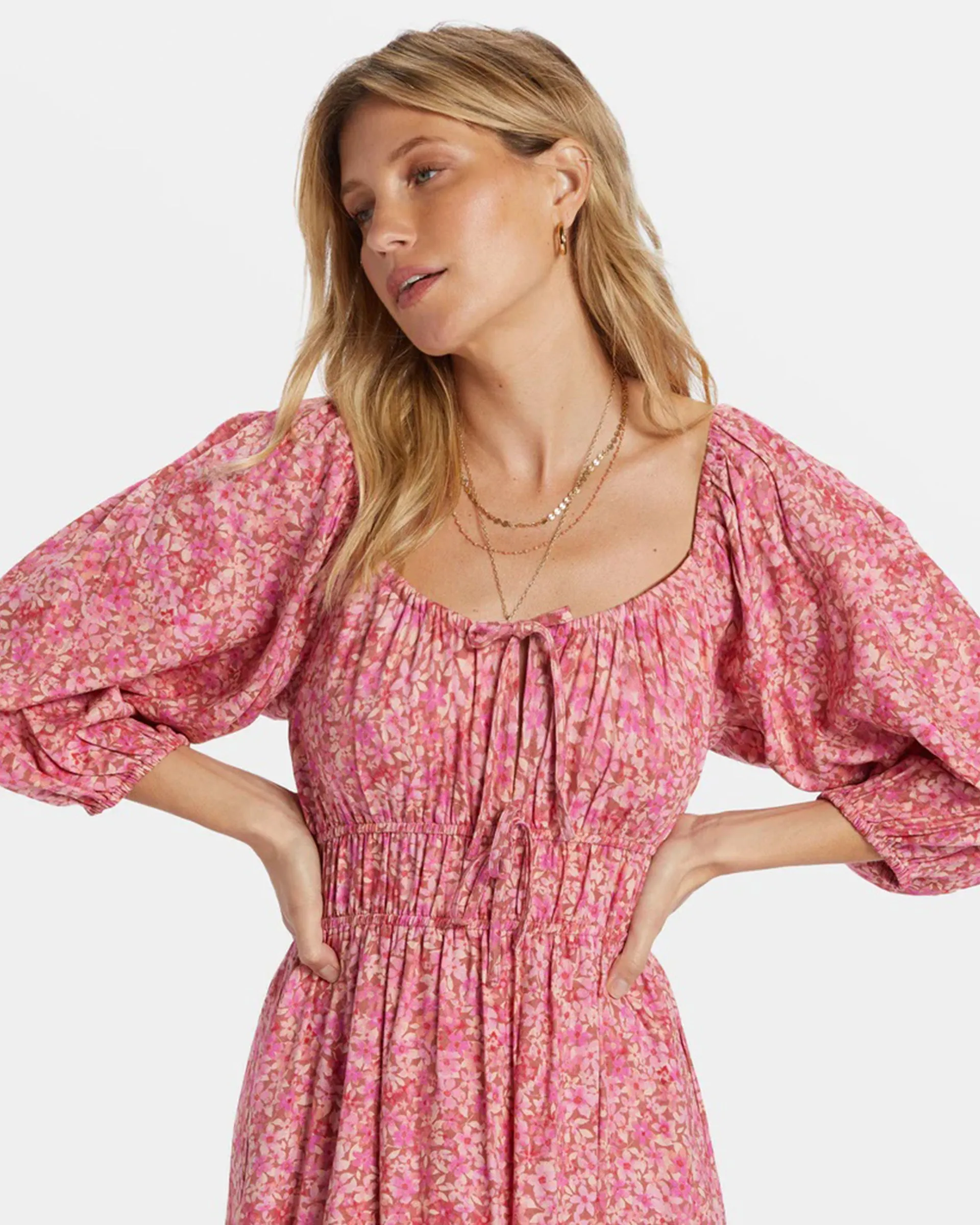 Rosey Skies Midi Dress