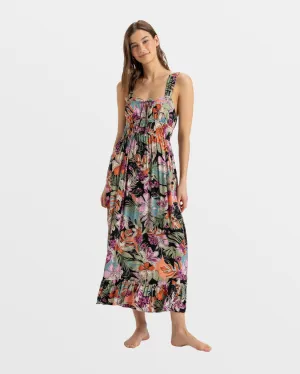 Roxy Paradise Winds Tropical Dress-Phantom Moody Tropical