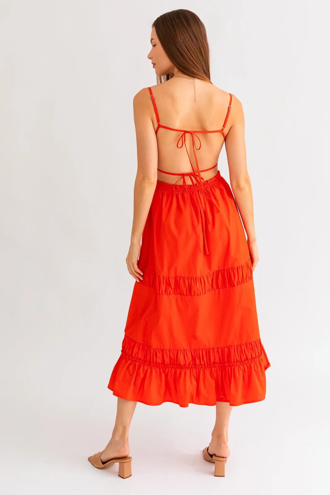 Ruched Detail Midi Dress