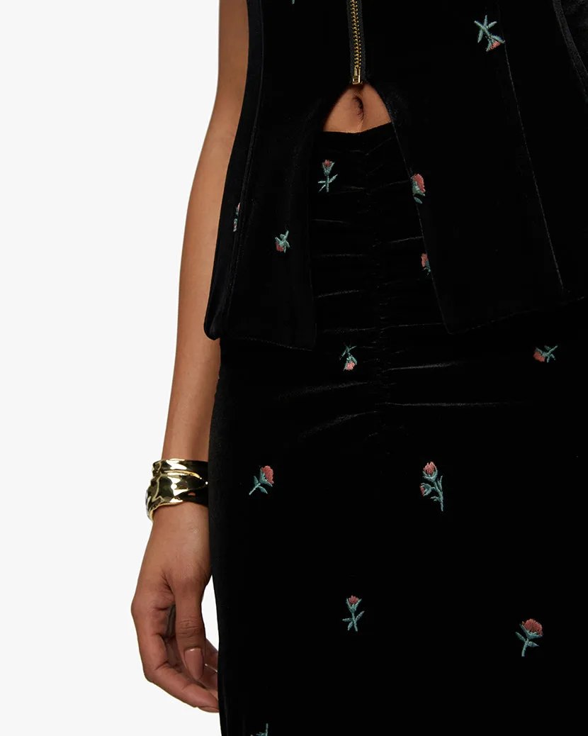 Ruched Midi Skirt