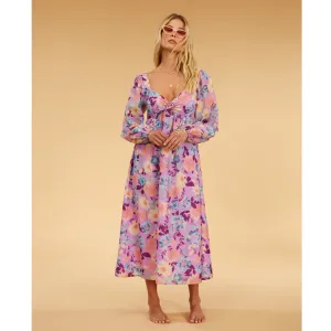 Salty Blonde x Billabong Paradise Love L/S Midi Dress