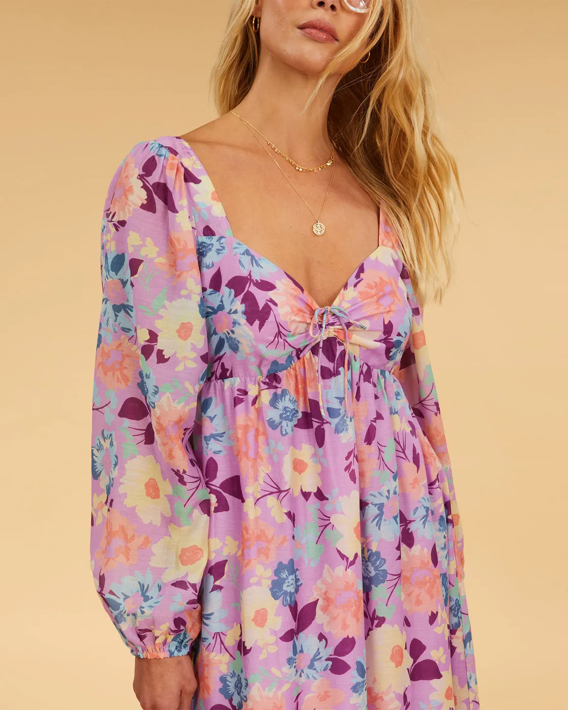 Salty Blonde x Billabong Paradise Love L/S Midi Dress