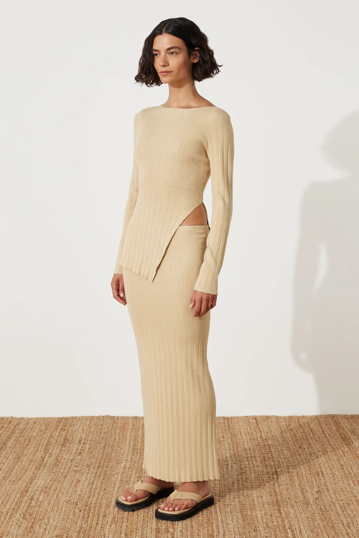 Sand Rib Knit Skirt
