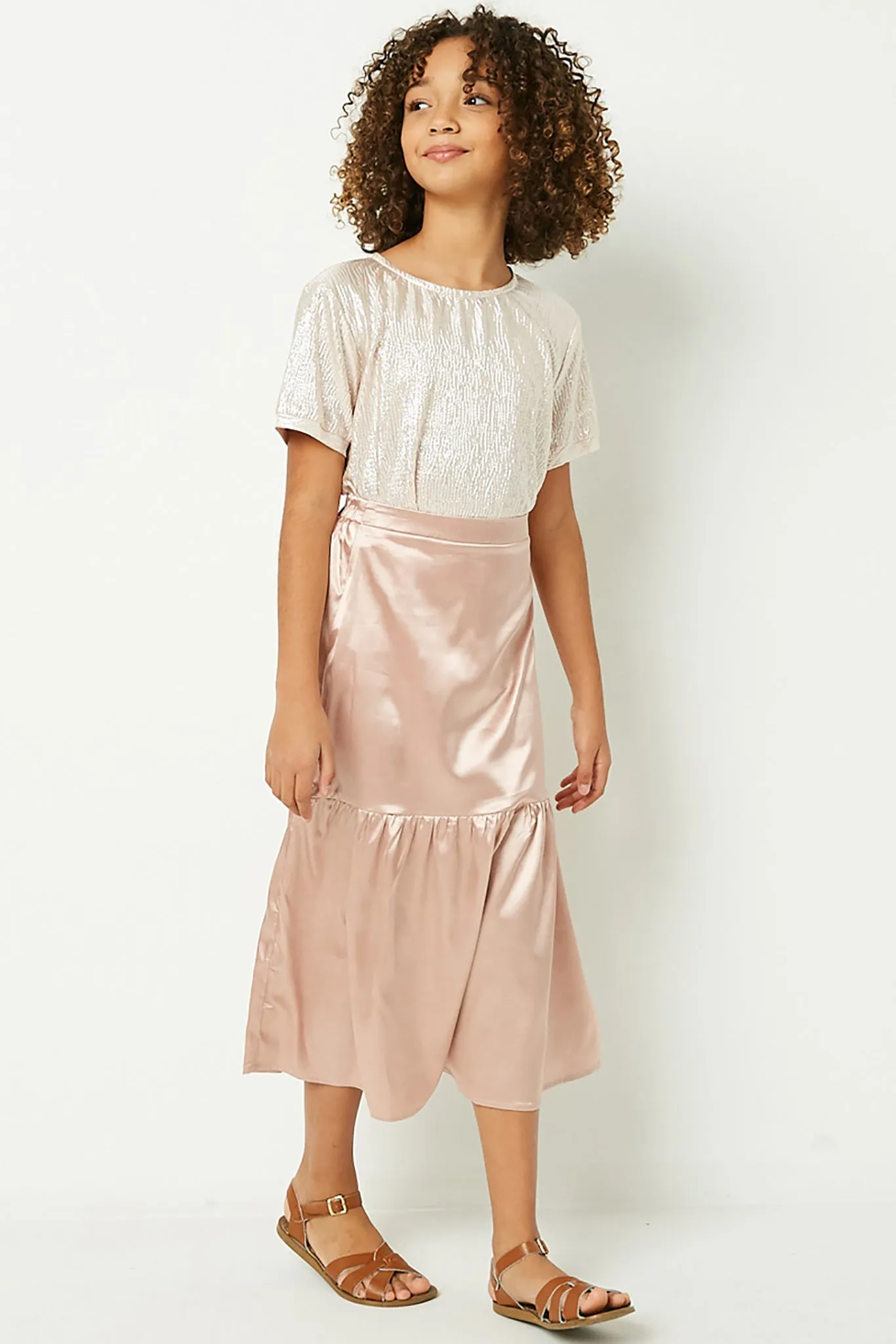 Satin Midi Skirt