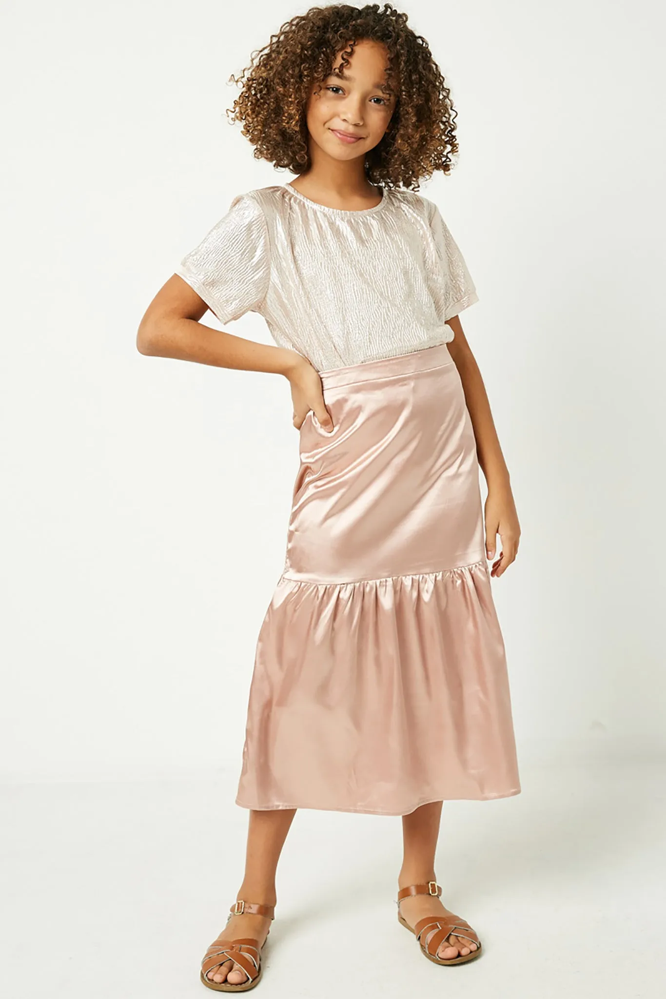 Satin Midi Skirt