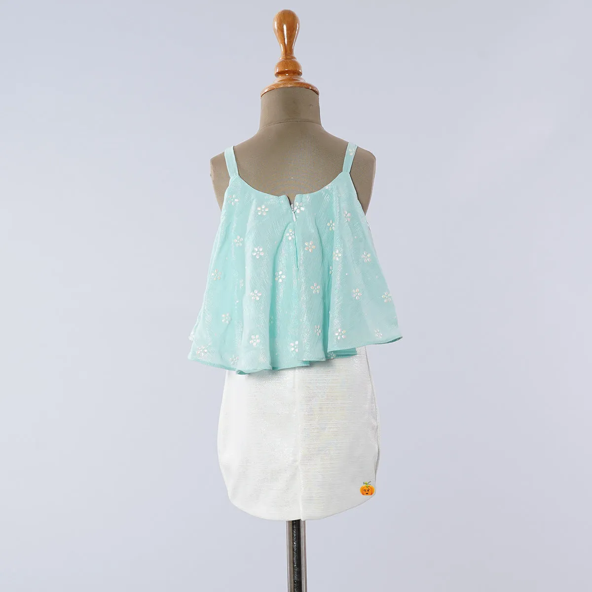 Sea Green & Pink Midi for Girls
