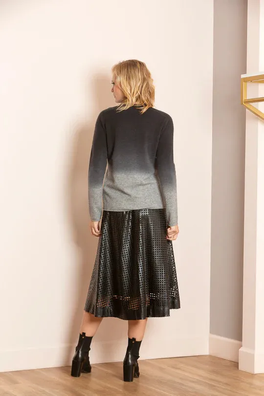 SERENA PLEATHER MIDI SKIRT