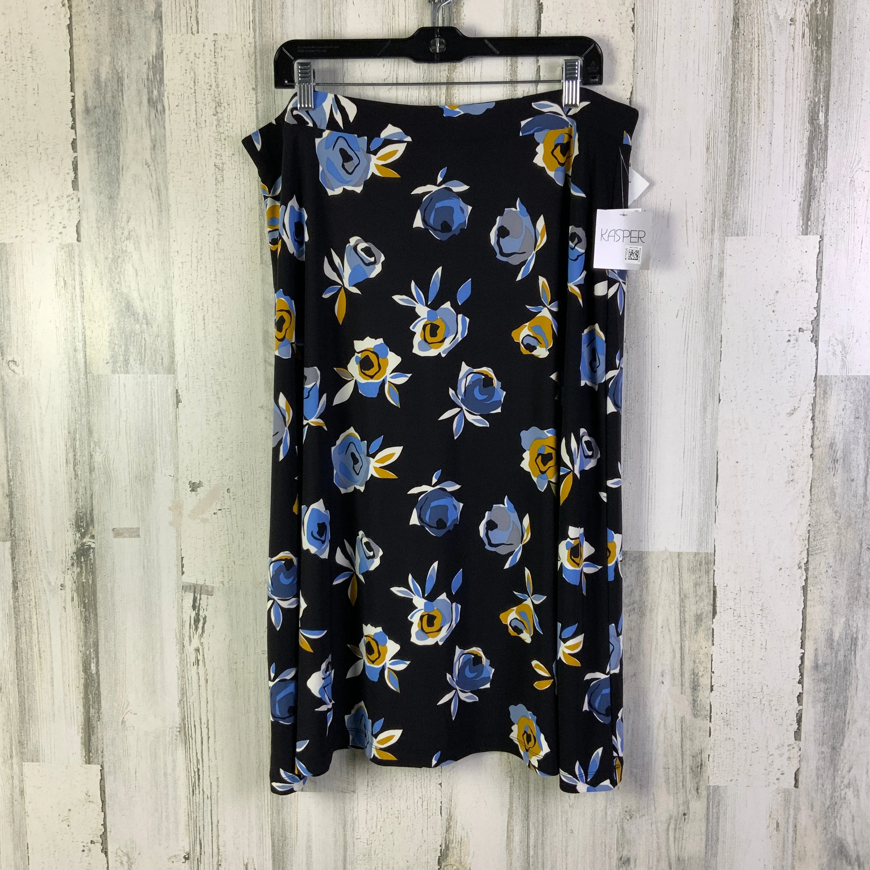 Skirt Midi By Kasper In Black, Size: 16