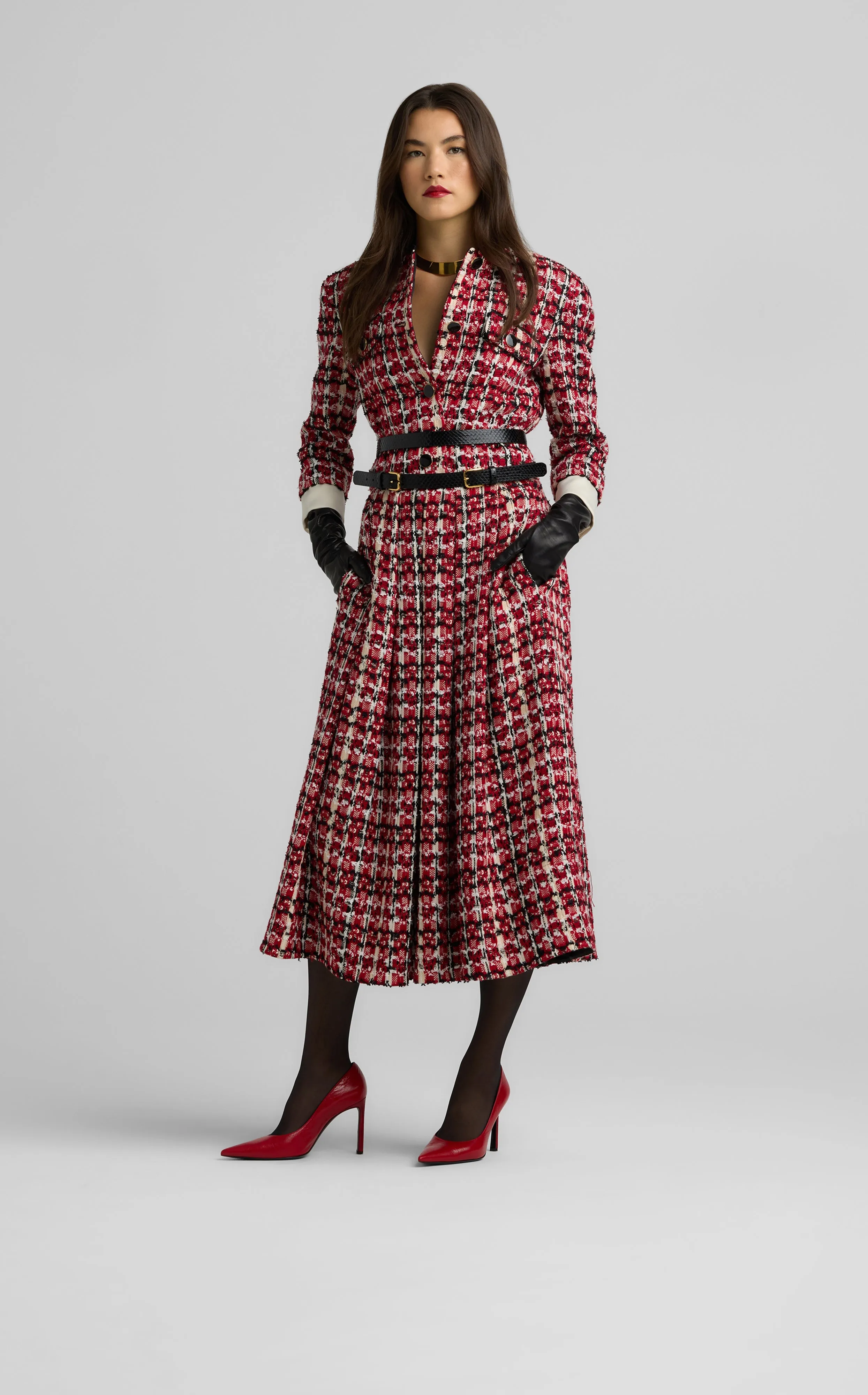Soft Plaid Knit Skirt