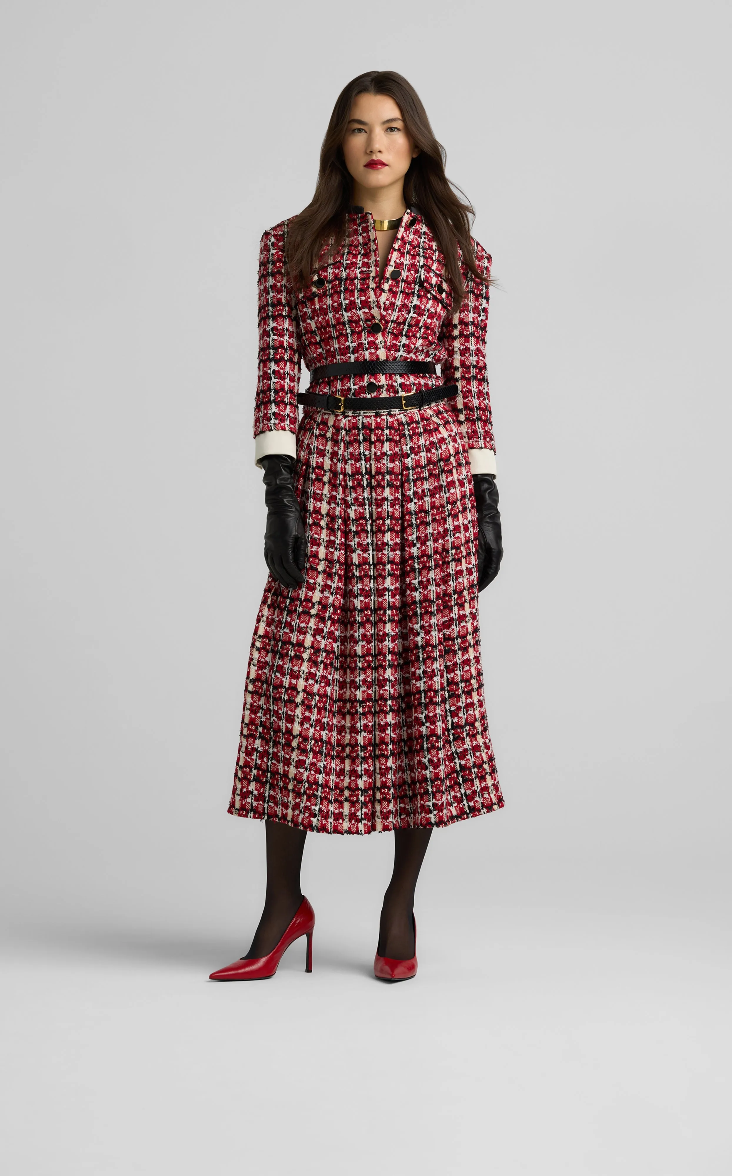 Soft Plaid Knit Skirt
