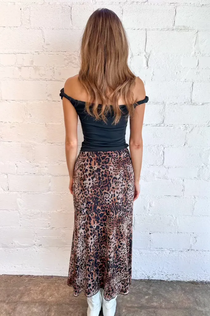 Spotted In Style Midi Skirt