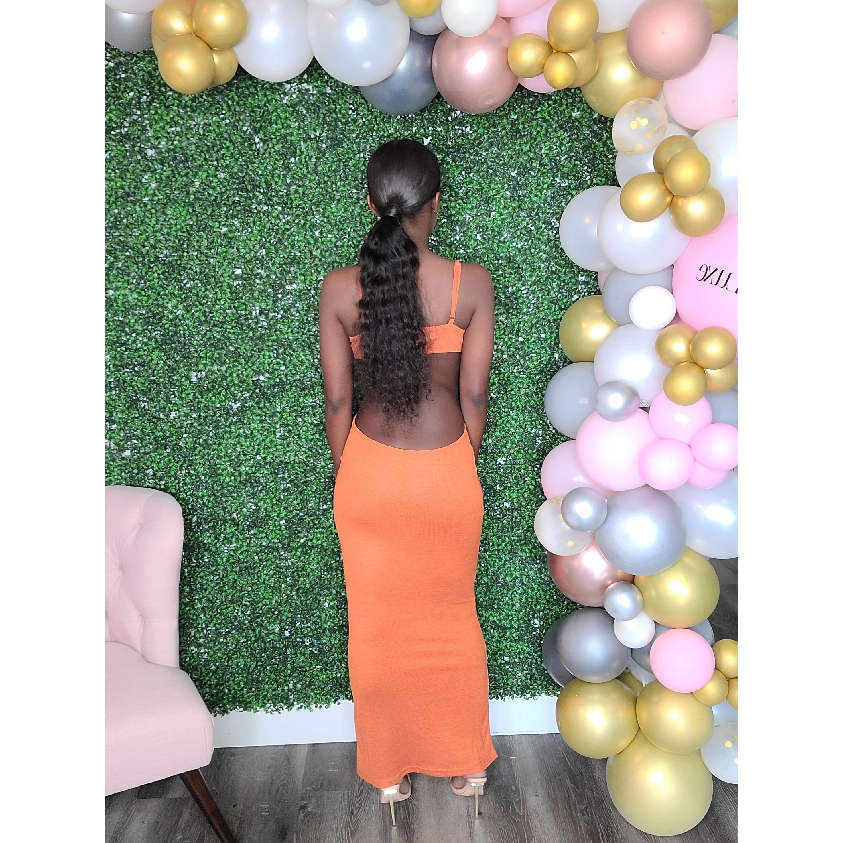 Stella Sleeveless Cutout Maxi Dress - Burnt Orange