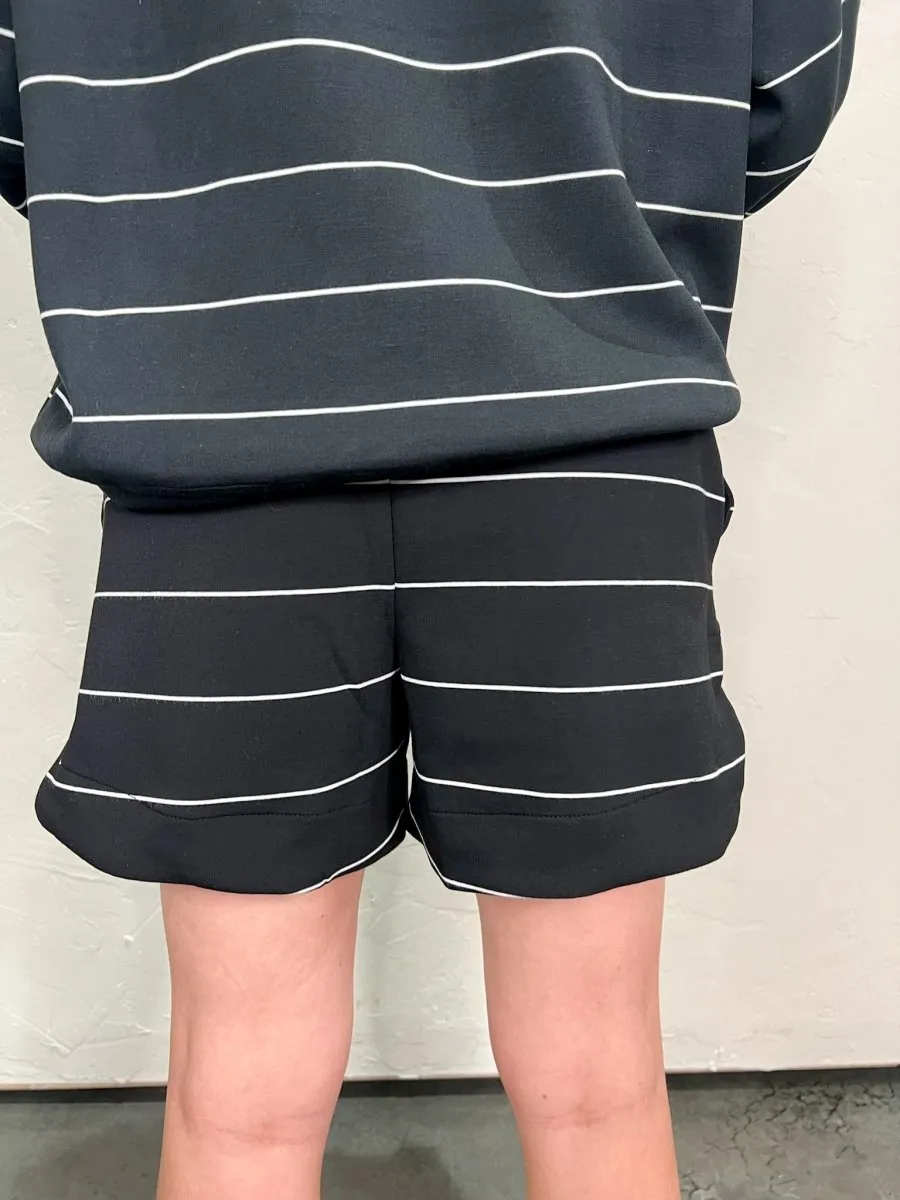 Studio Stripe Shorts - Black