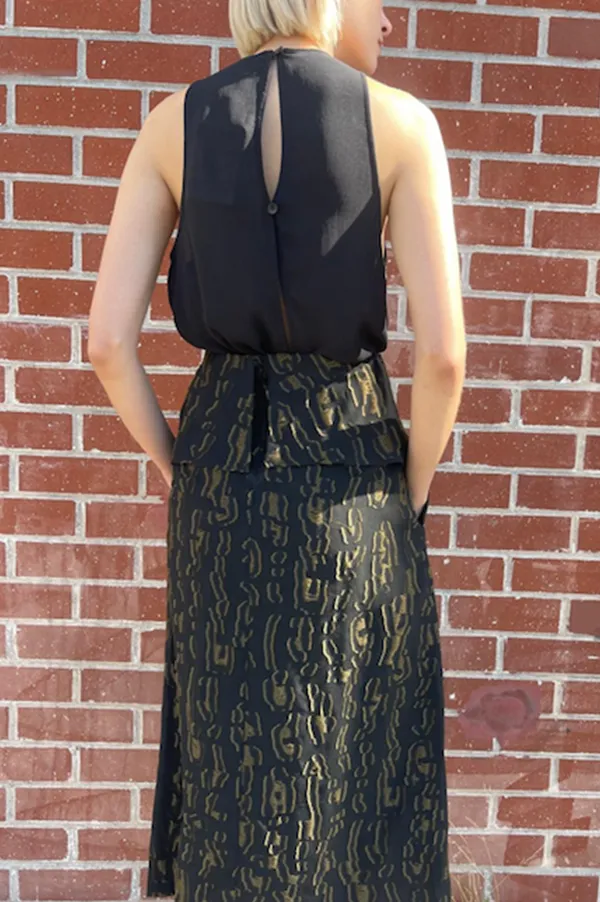 Sukuti Skirt in Black Gold