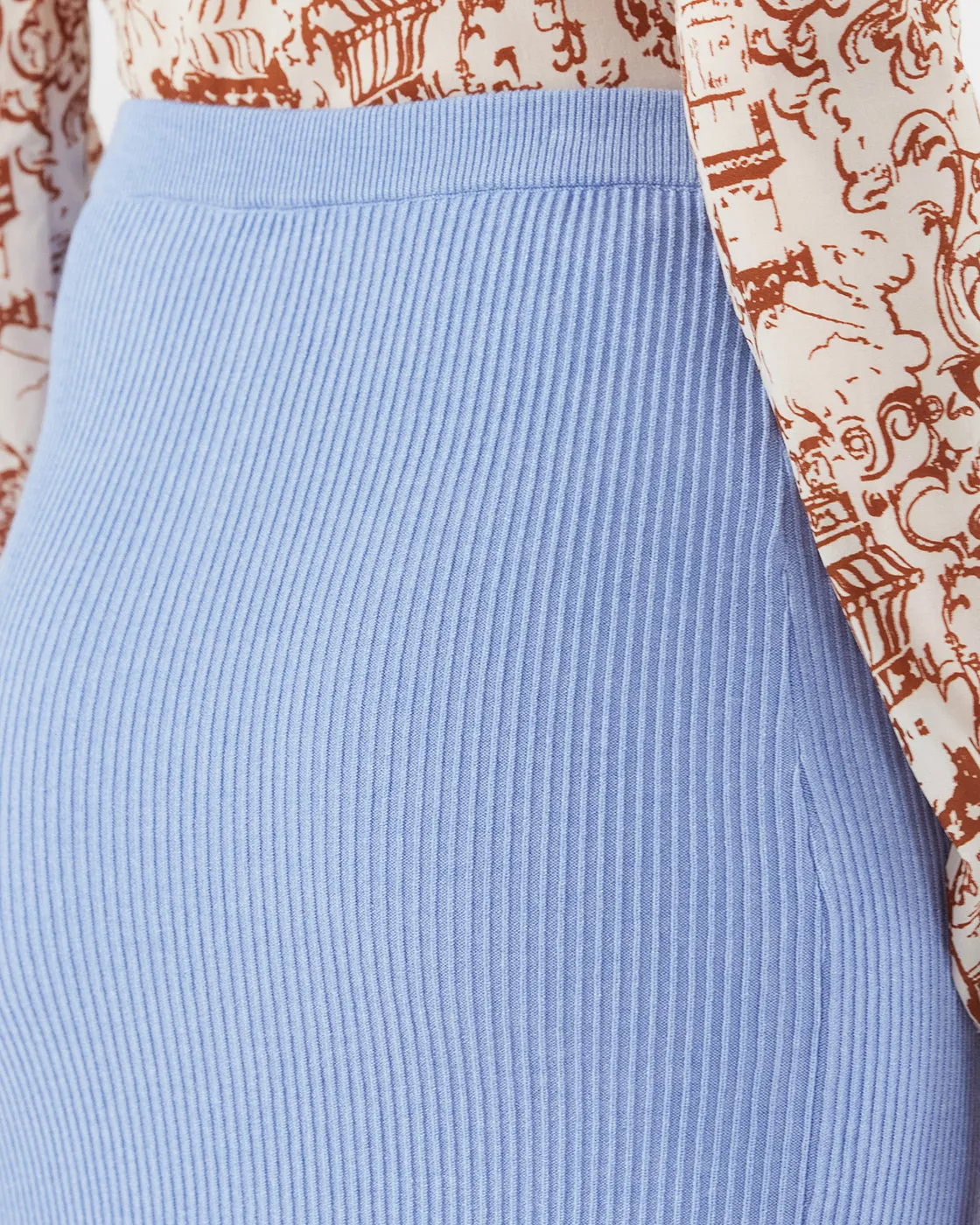 Suri Skirt Viscose Blend Blue
