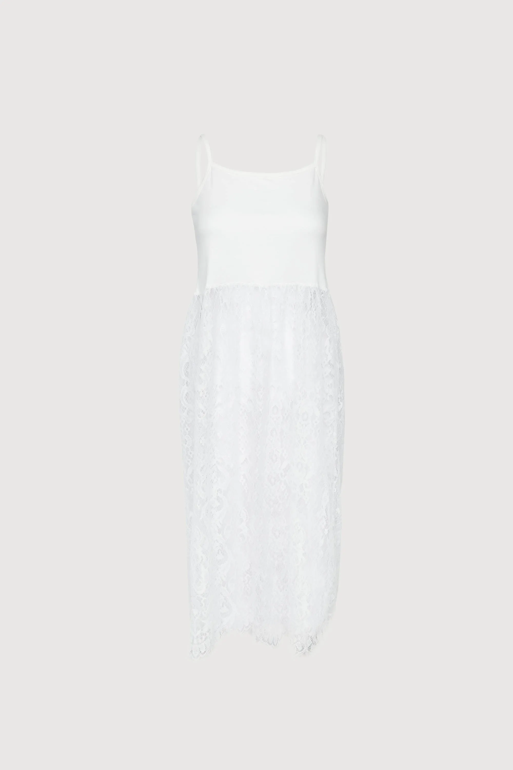 TANK DRESS WITH LACE SKIRT