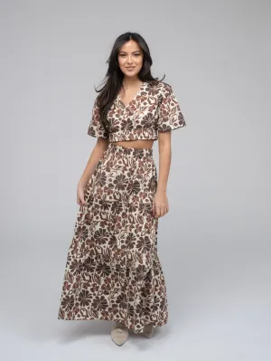 The Abby Skirt | Brown Flower Power