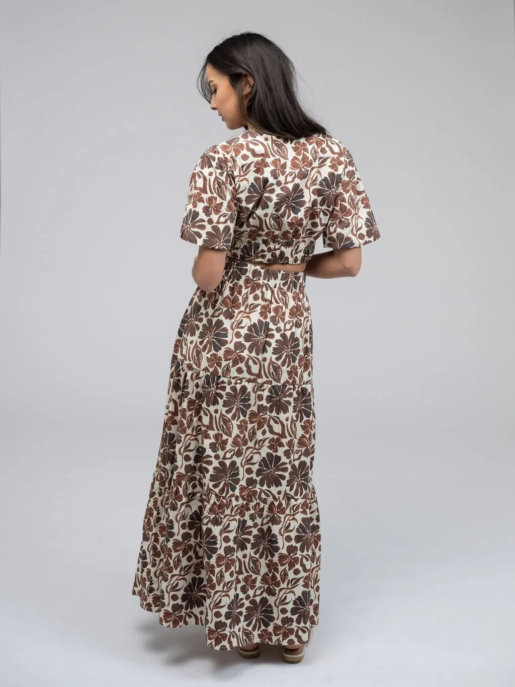 The Abby Skirt | Brown Flower Power
