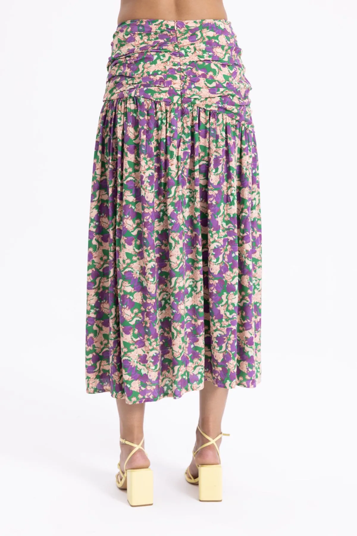THE DEEP IN LOVE SLIT DETAILED MIDI SKIRT