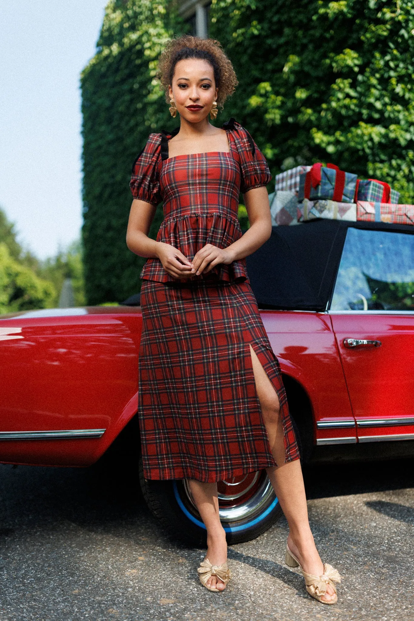 The Margot Skirt - Merry Tartan