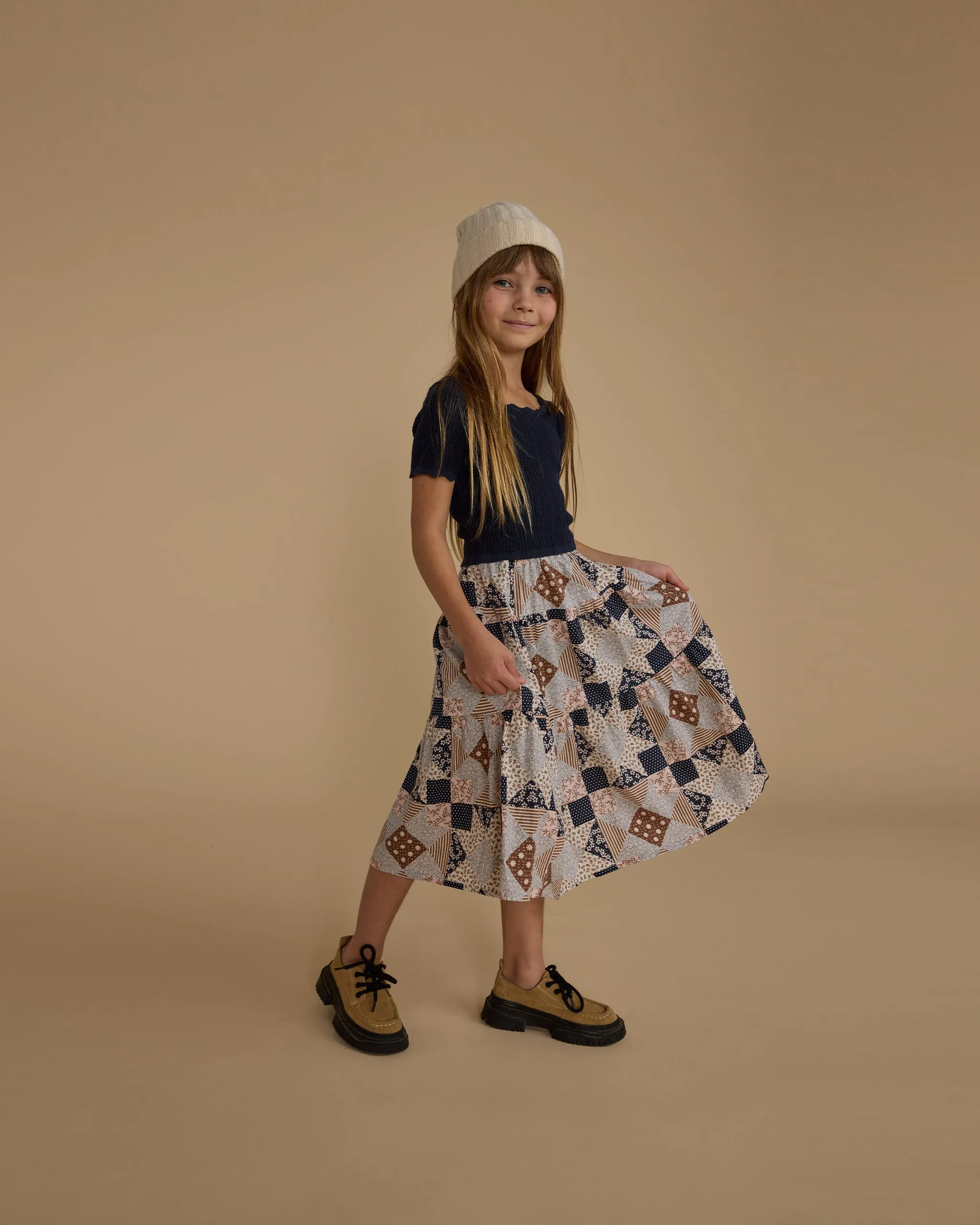 Tiered Midi Skirt || Patchwork