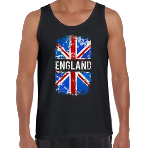 Union Jack Abstract Print Mens Women Tank Top Great Britain Flag