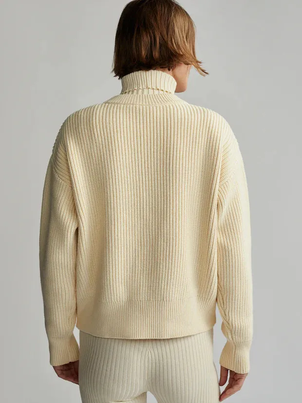 Varley Mondain Cable Knit, Whitecap Grey