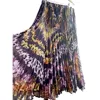 Vintage Flair Animal Print Crinkle Pleated Midi Skirt size XL