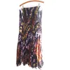 Vintage Flair Animal Print Crinkle Pleated Midi Skirt size XL