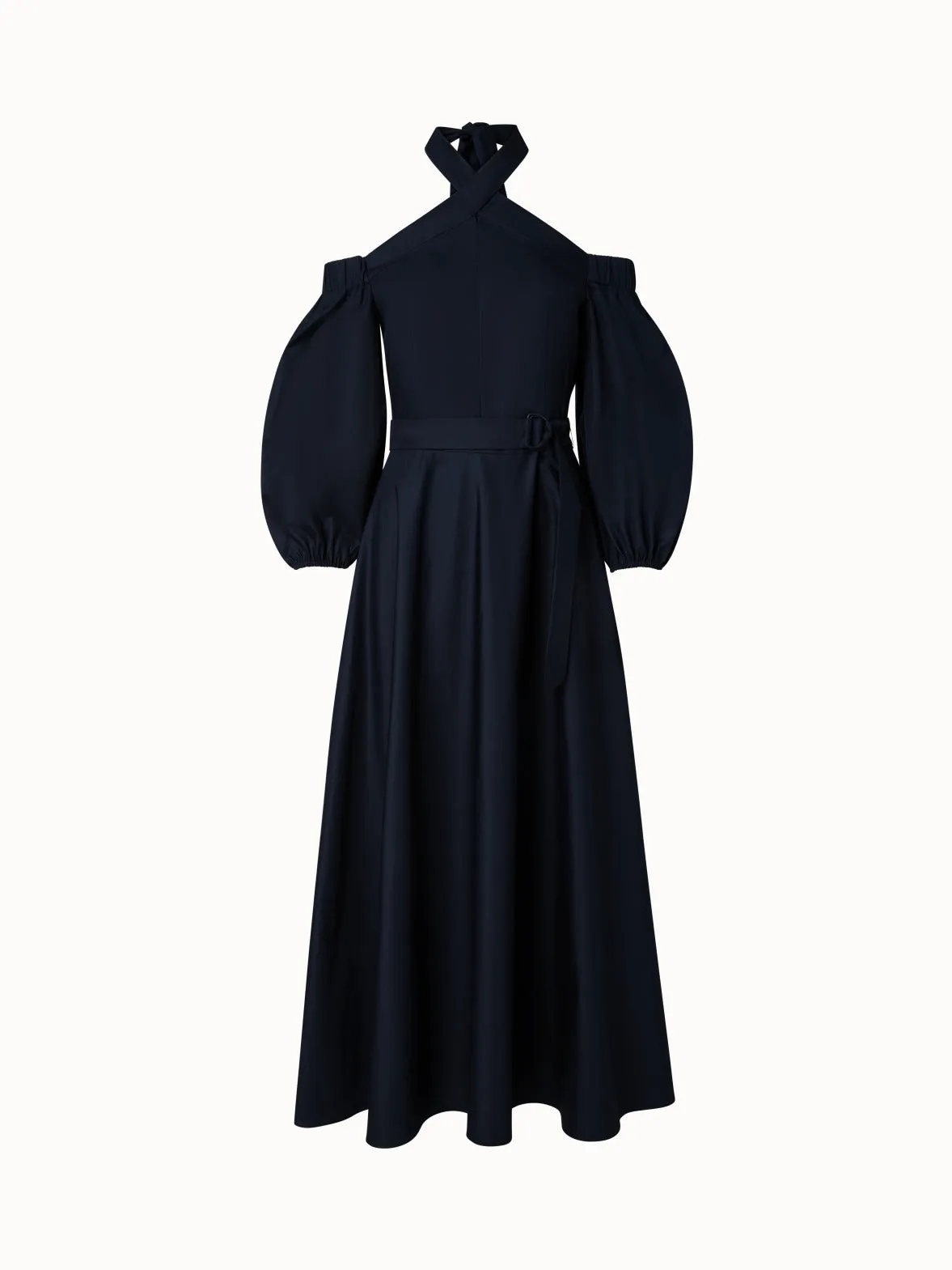 Washed Cotton Poplin Midi Dress