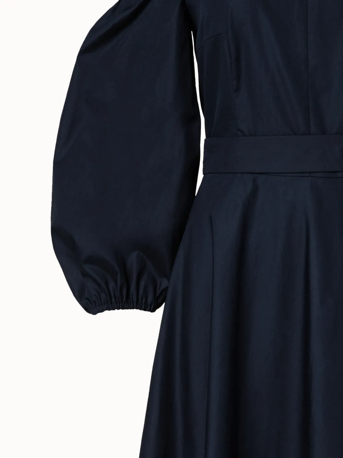 Washed Cotton Poplin Midi Dress