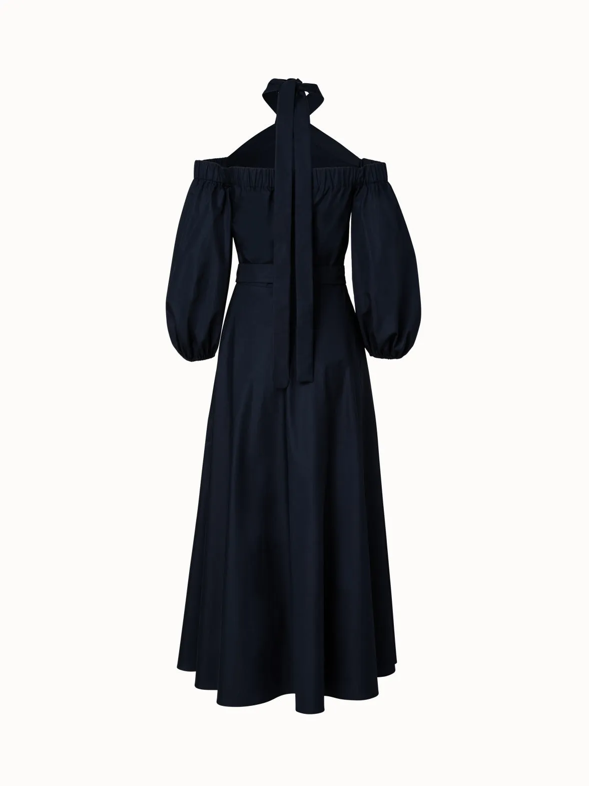 Washed Cotton Poplin Midi Dress