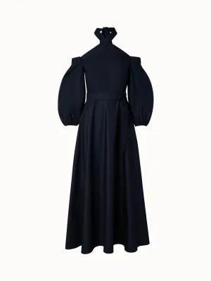 Washed Cotton Poplin Midi Dress