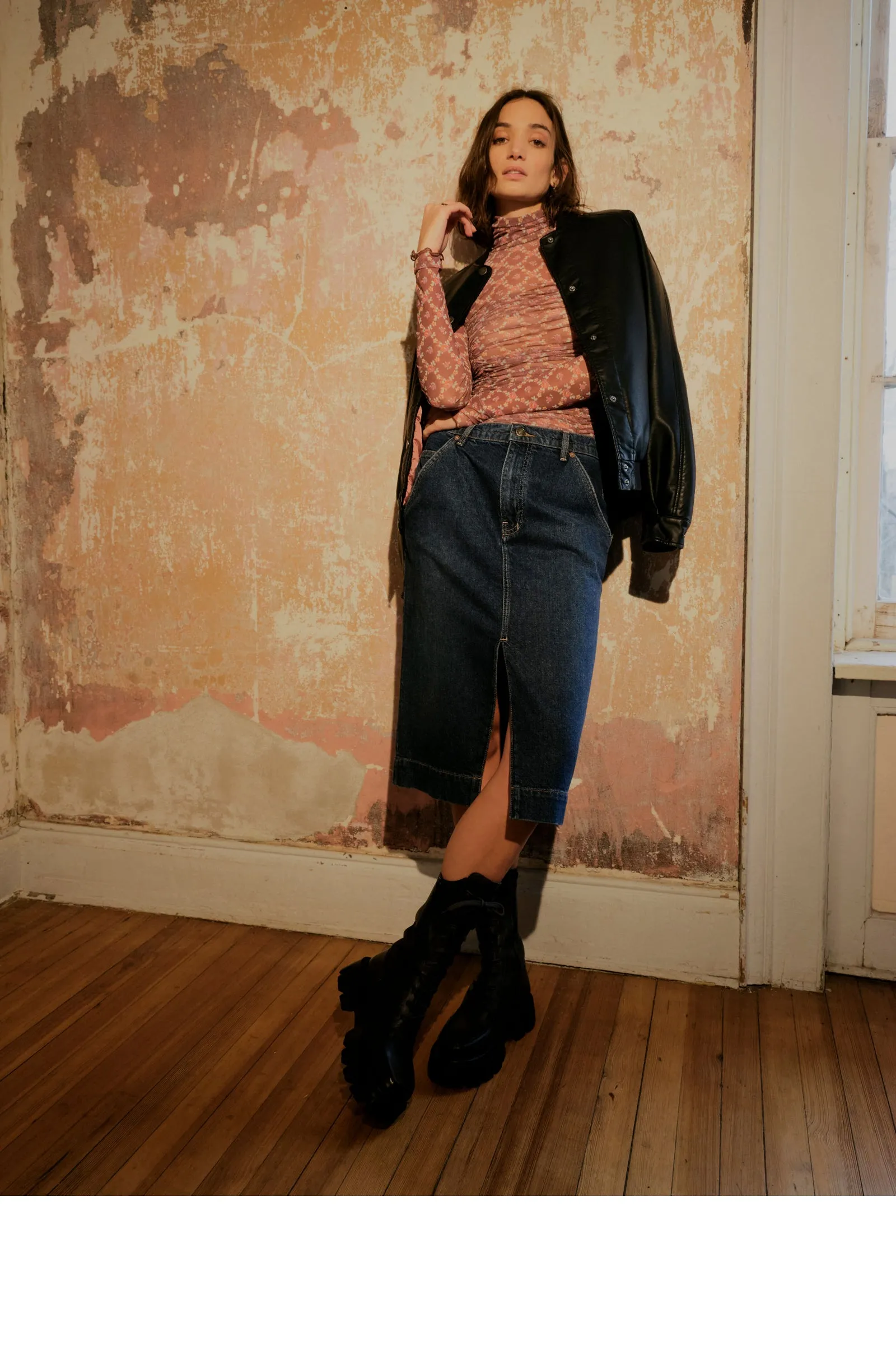 Wild Roses Midi Skirt