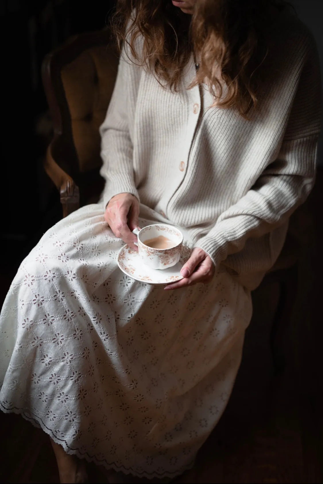 Willa Cashmere Cardigan - Natural