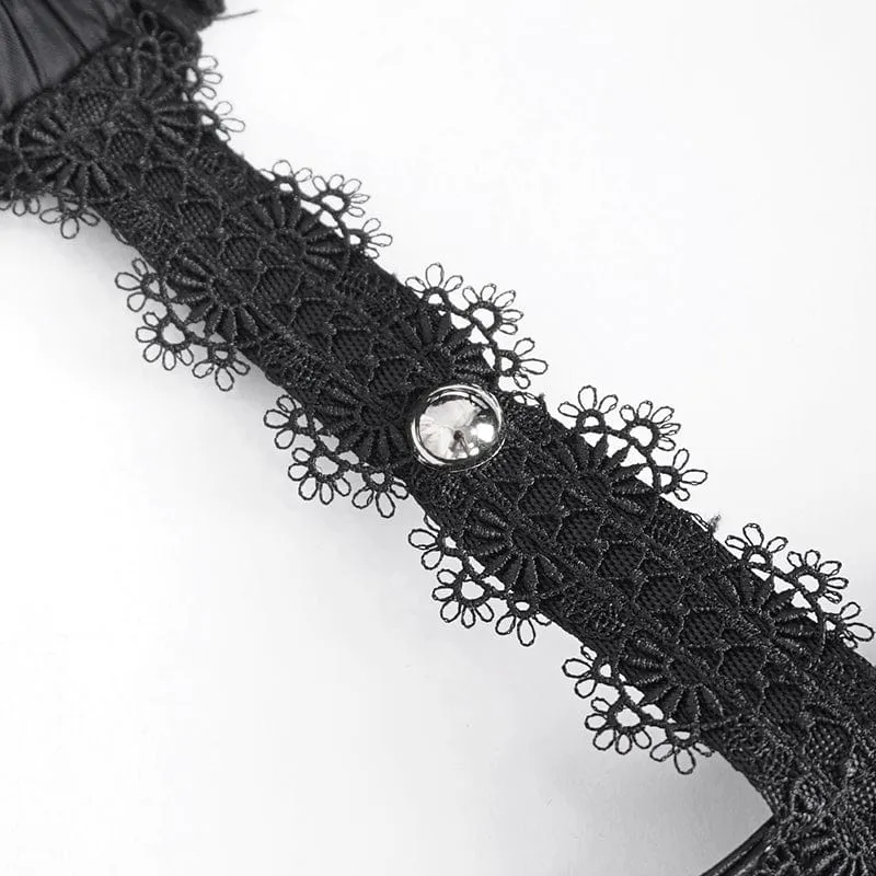 Women's Gothic Mesh Floral Midi Skirt Underskirt