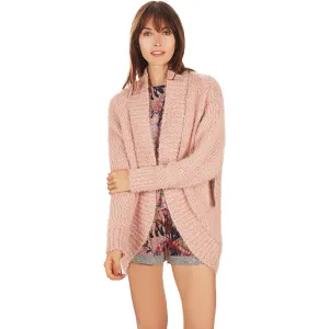 Women's MeMoi Fuzzy Cocoon Loose Cardigan Pale Rose
