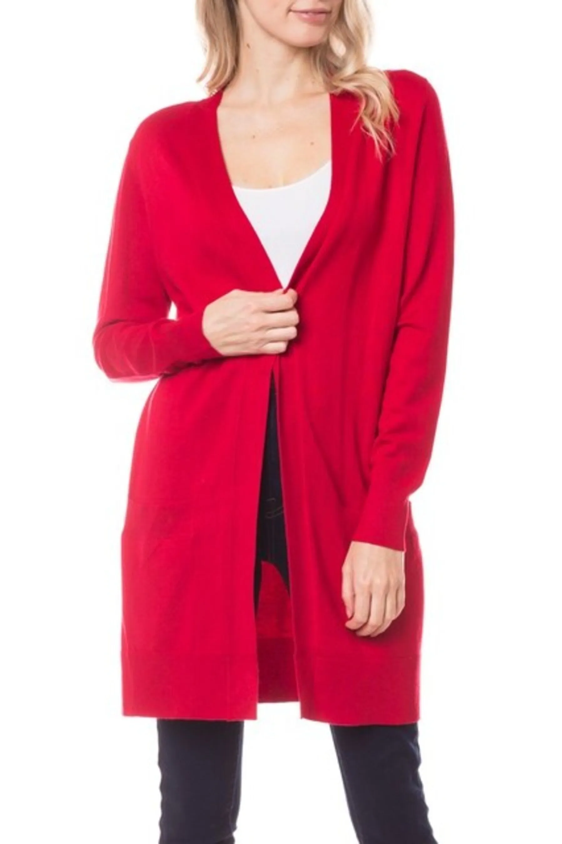 Women's Open front long sleeve cardigan sweater